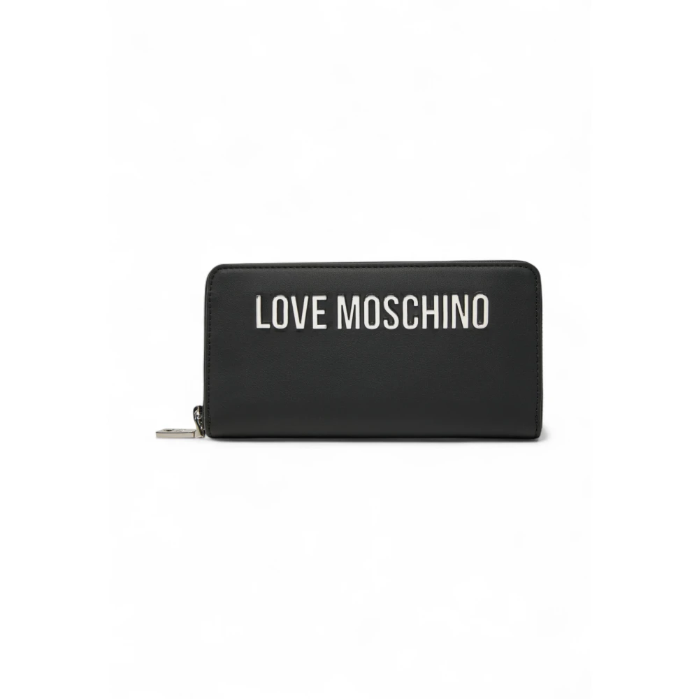 Love Moschino Women's Black Bold Love Zip-Around Wallet - Wallets & Cardholders - One Size - Accessories