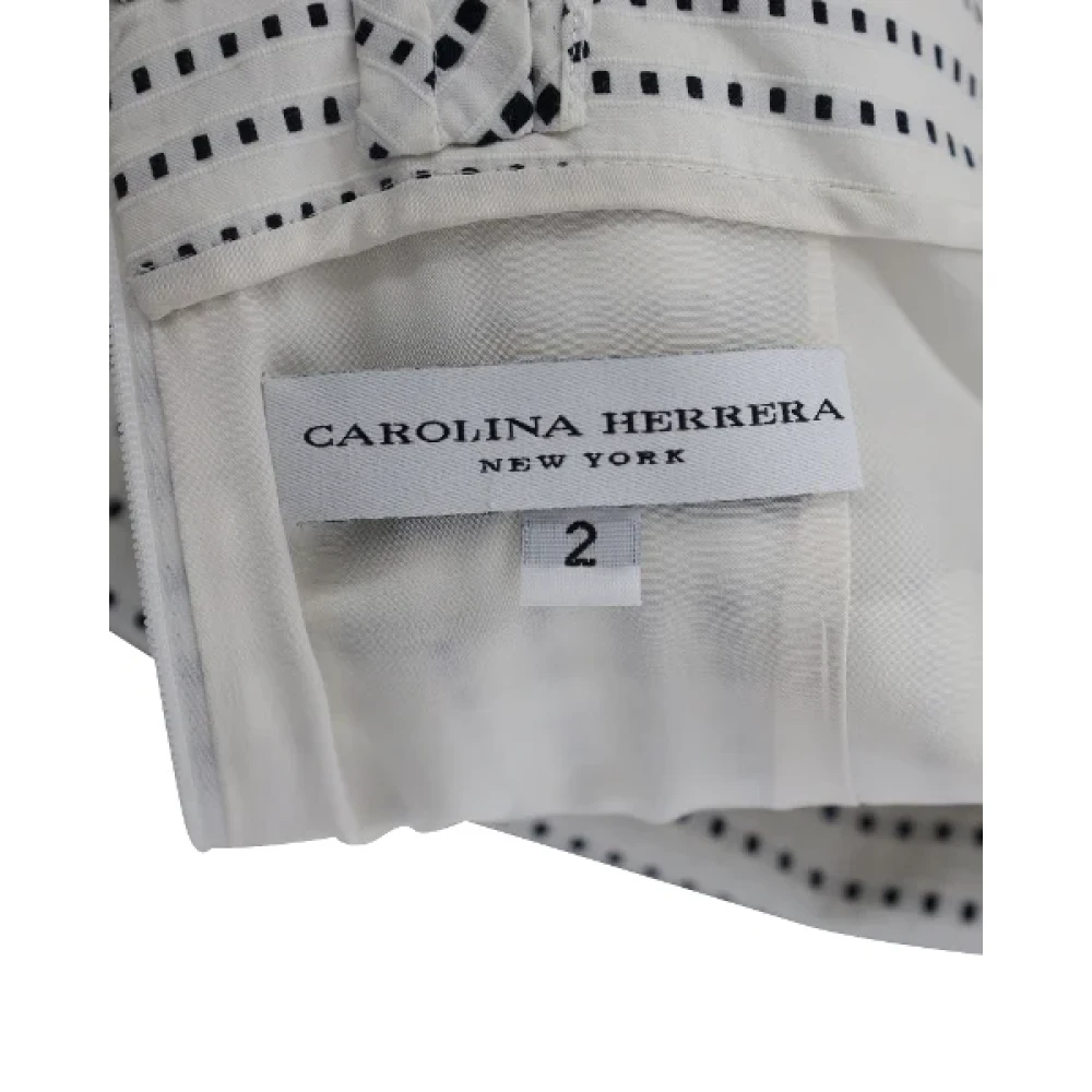 Carolina Herrera Pre-owned Cotton dresses White Dames