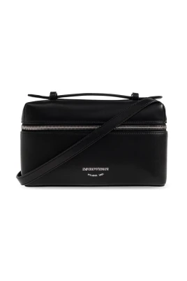 Nappa läder vanity-väska med axelrem