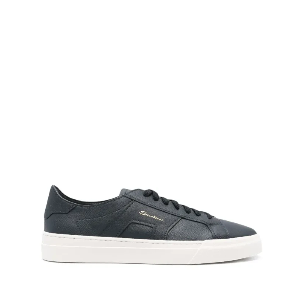 Santoni Men's Blue Sneakers, 11 Uk, Trainers