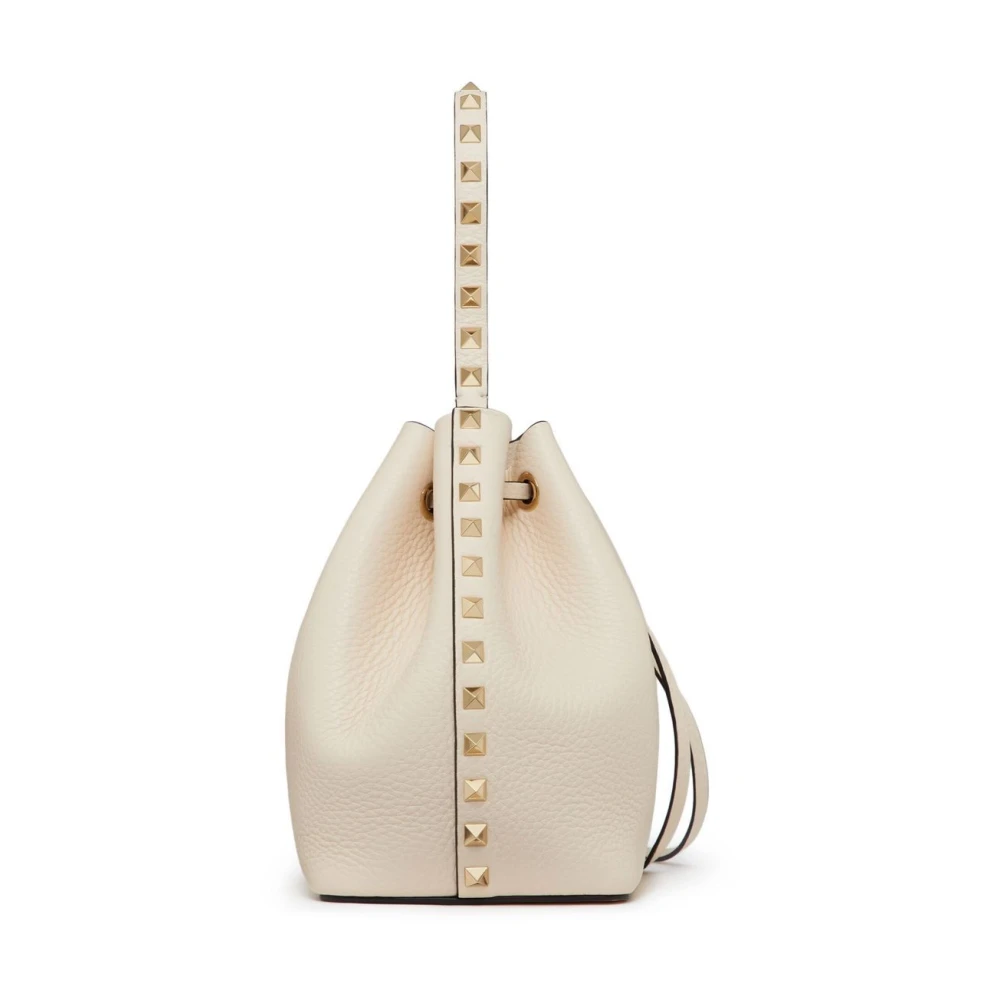 Valentino Garavani Witte Korrelige Leren Rockstud Tas White Dames