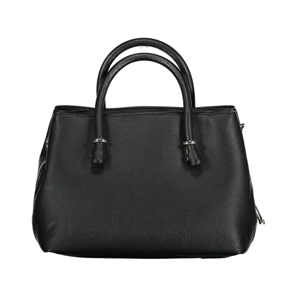 Tommy Hilfiger Zwarte Satchel Handtas met Contrasterende Details Black Dames