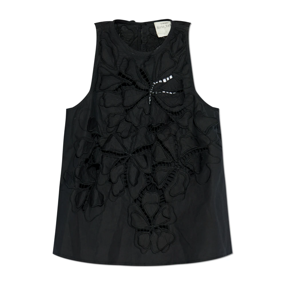 Forte Top met bloemenmotief Black Dames