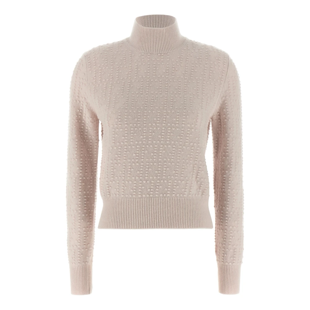 Fendi Women's Pink Pon Pon Jumper - Turtlenecks - S - Knitwear
