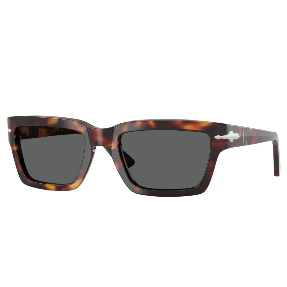 Persol Unisex Brown Sunglasses,, Stylish Sunglasses With Grey Lenses Medium