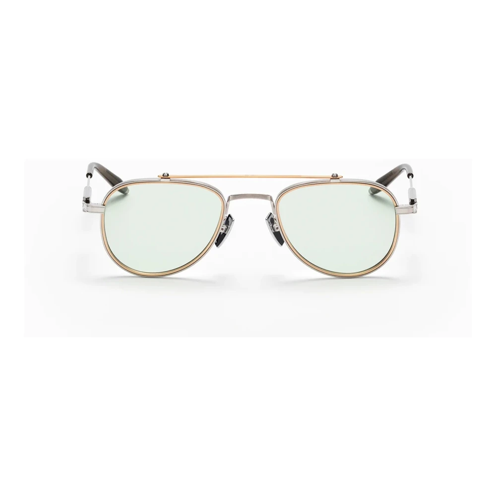 Akoni Innovatieve Aviator Bril Zilver Goud Olijf Yellow Heren