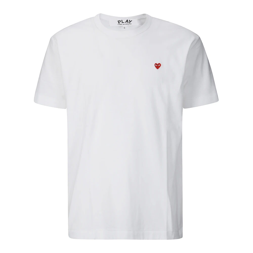 Comme des Garçons Play Wit Katoenen T-Shirt met Mini Hart White Heren