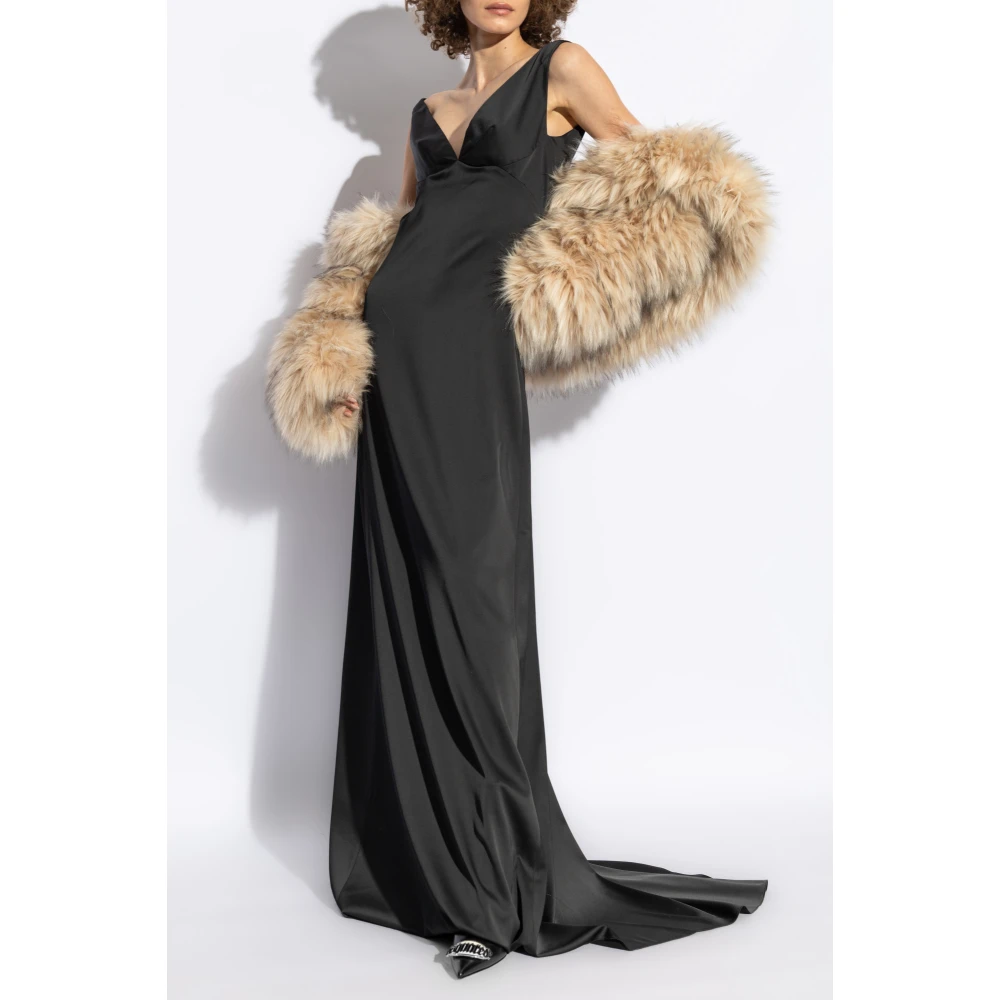 Dsquared2 Satijnen jurk Black Dames