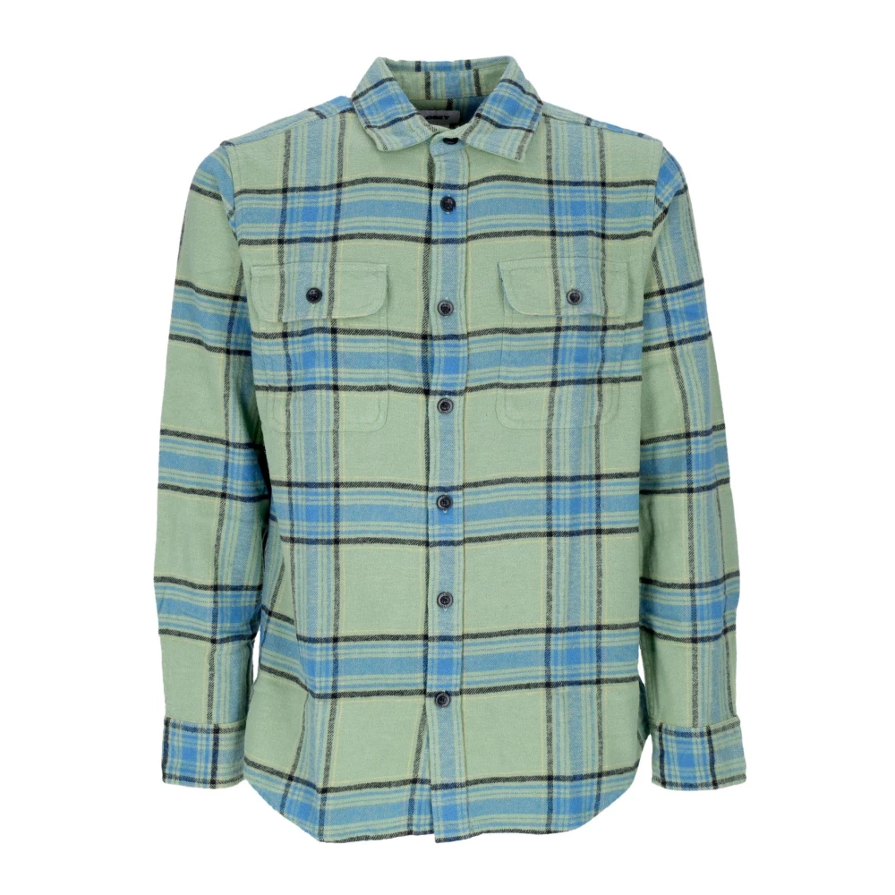 Obey Geruite Print Lange Mouwen Geweven Overhemd Multicolor Heren