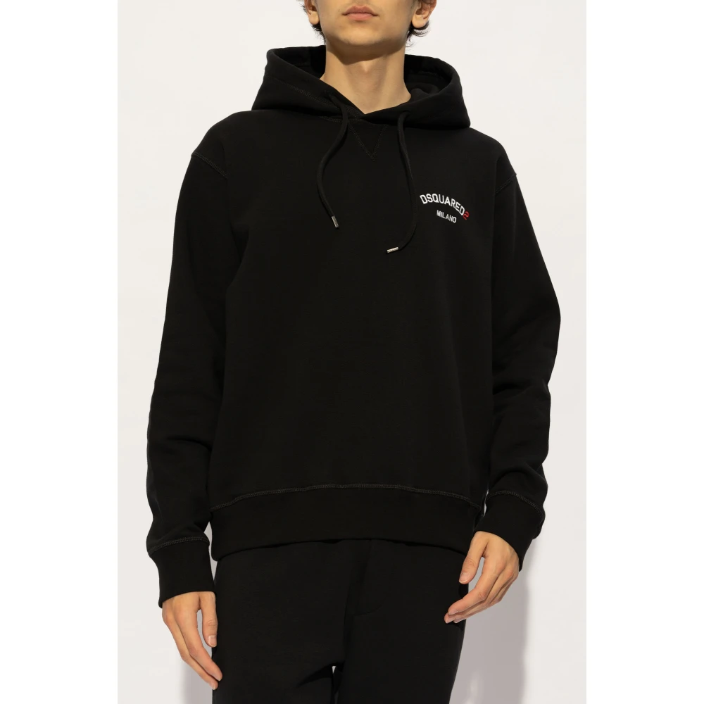 Dsquared2 Sweatshirt met logo Black Heren