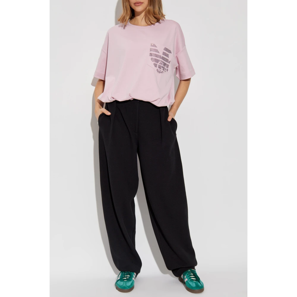Emporio Armani T-shirt met logo Pink Dames
