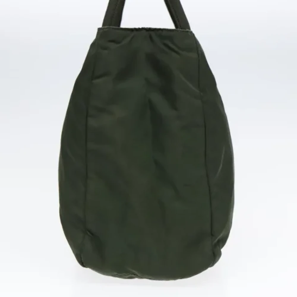 Prada Vintage Pre-owned Nylon handbags Green Dames