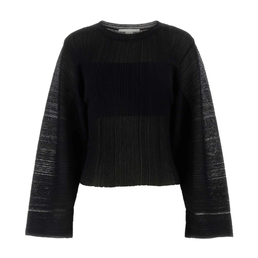 Stella Mccartney Zwarte Viscose Blend Mouwloze Top Black Dames