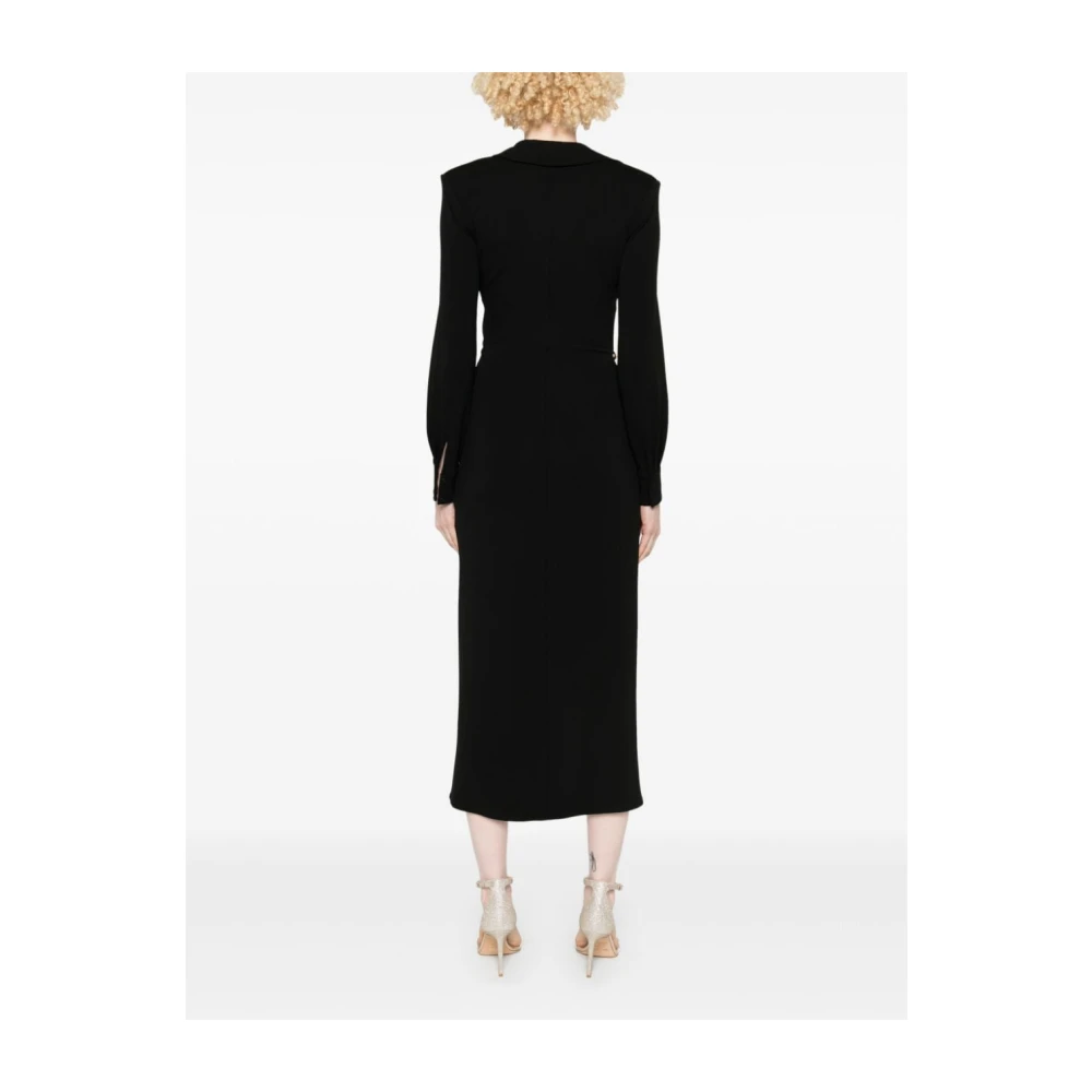 Elisabetta Franchi Elegante Nero Jurk Aw24 Black Dames
