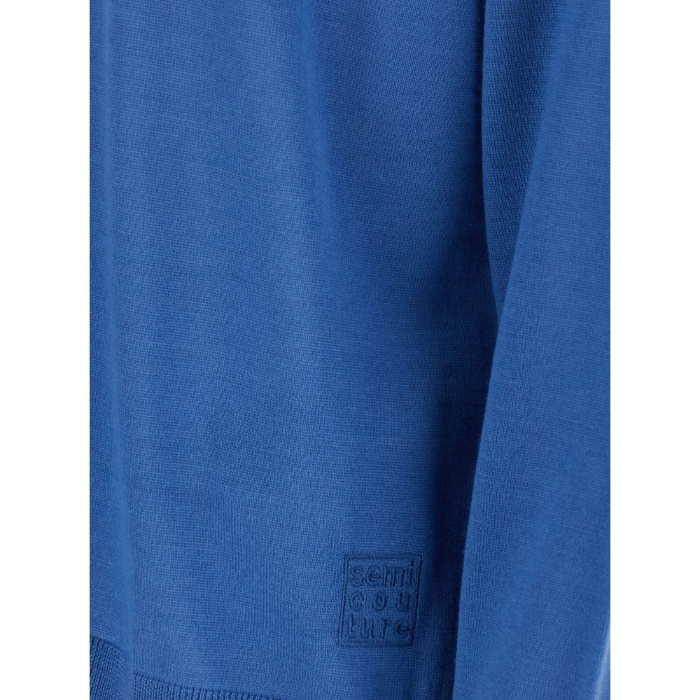 Semicouture Witte V-hals Logo Geborduurde Trui White Dames