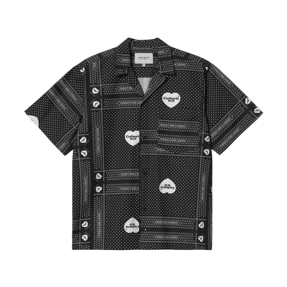 Carhartt WIP Heart Bandana Shirt (Zwart) Black Heren