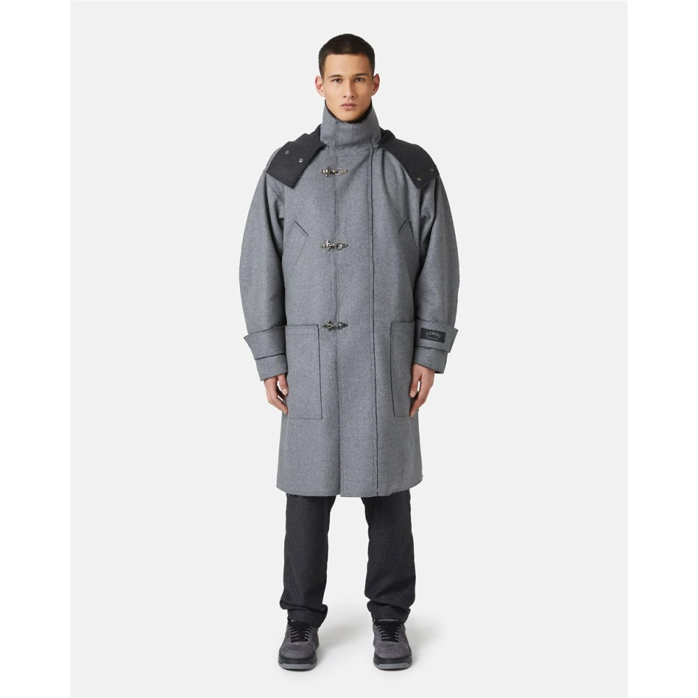 Iceberg Dufflejas van dubbele stof Gray Heren