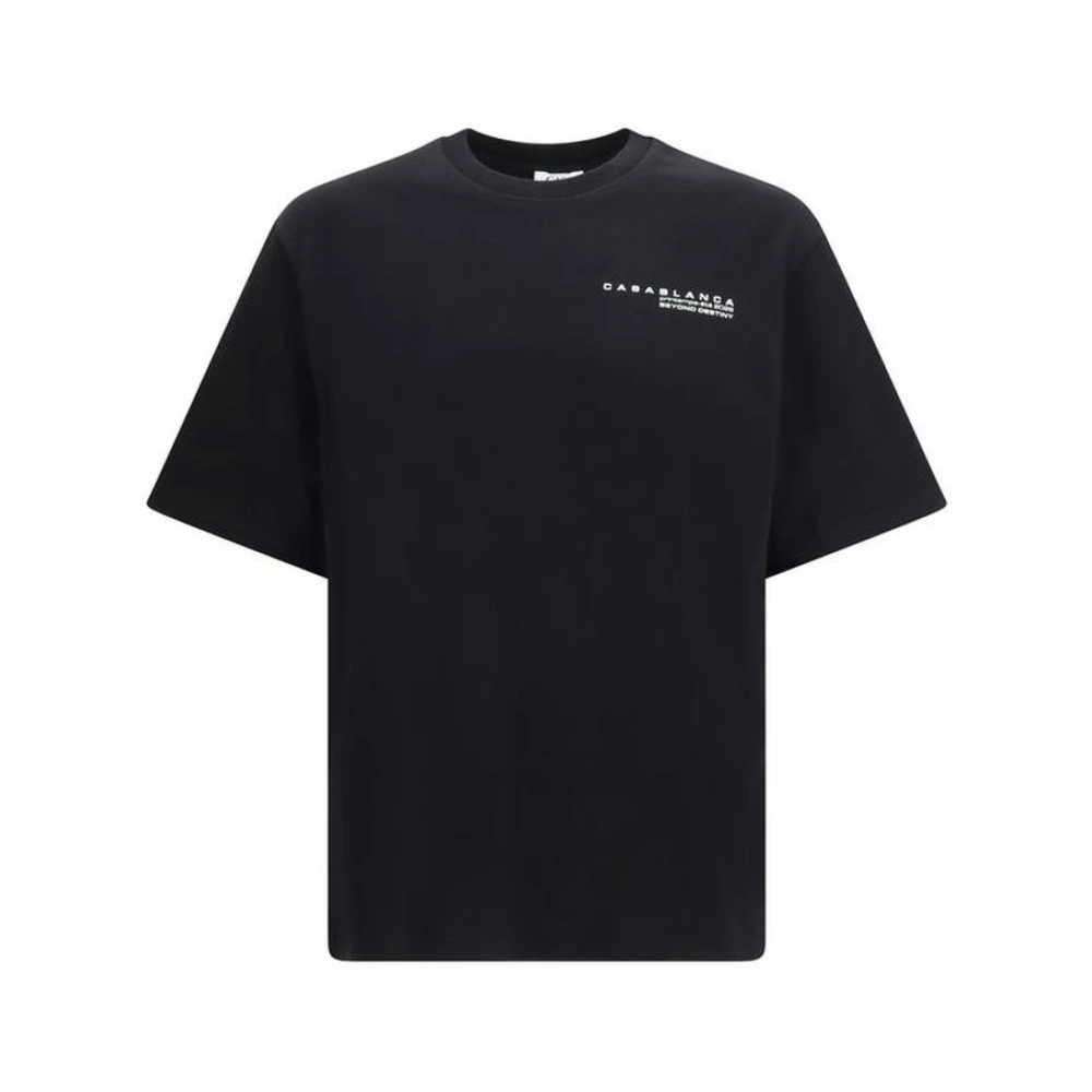 Casablanca Men's Black Cotton Graphic Print T-Shirt