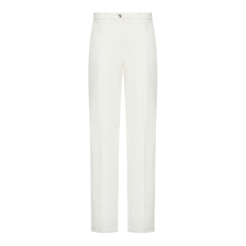 Pinko Women's White Jacopone Trousers - Straight Trousers - M - Trousers
