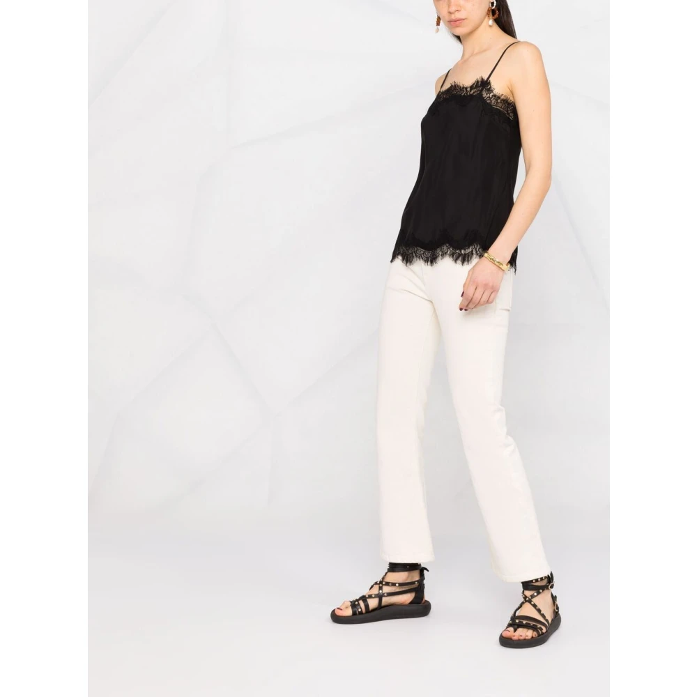 Gold Hawk Zwarte Cropped Cami Top Black Dames