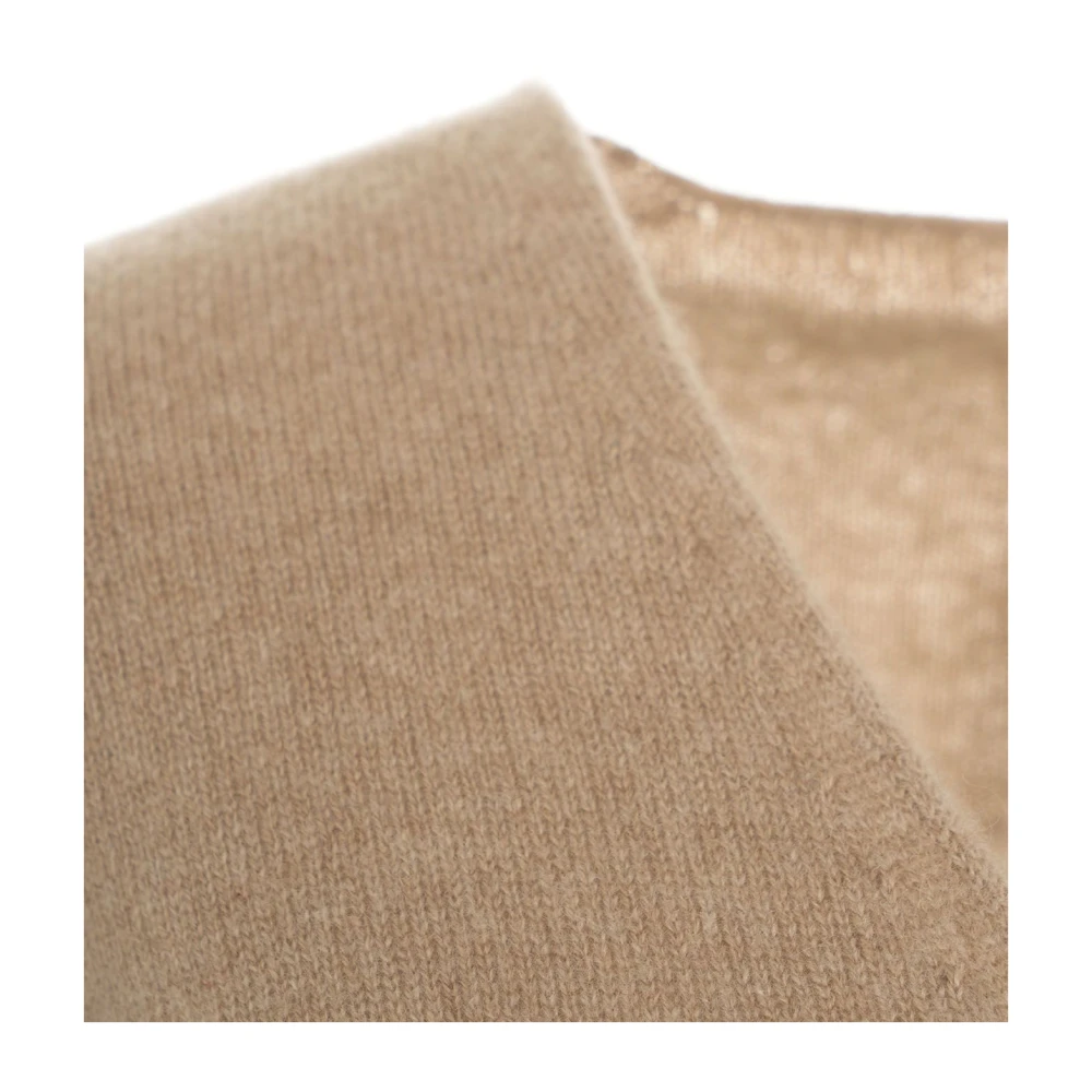 MVM Luxe Cashmere Gebreide Trui Beige Dames