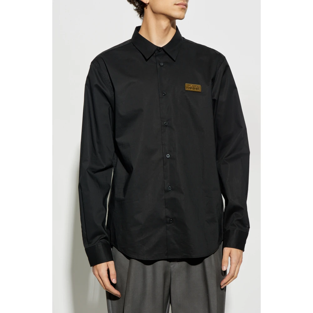 Versace Jeans Couture Shirt met applicatie Black Heren