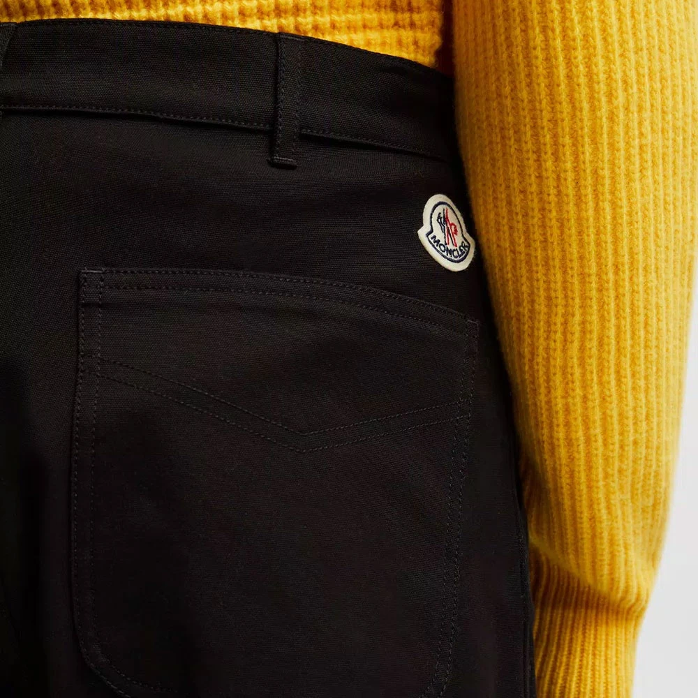 Moncler Canvas Broek in Zwart Black Heren