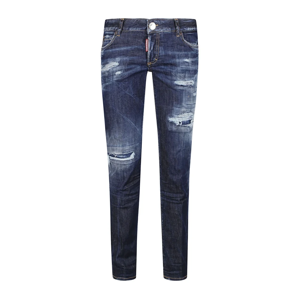 Dsquared2 Women's Blue Slim-Fit Jeans,, Italian Jeans Trousers Made In Italy Medium