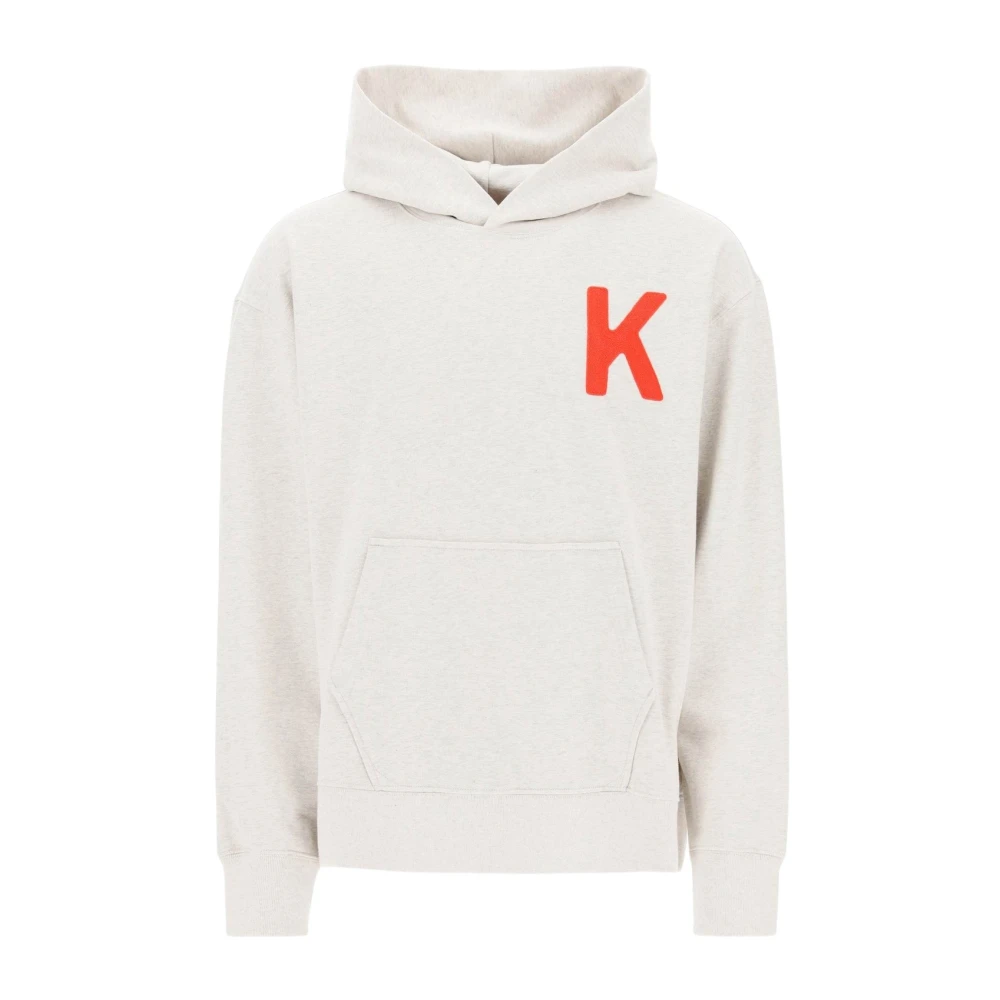 Kenzo Speelse hoodie met geborduurd 'K' embleem Gray