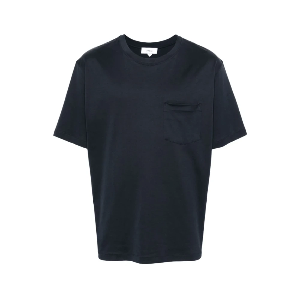 Lardini Navy Blauw Katoenen T-shirt Blue Heren