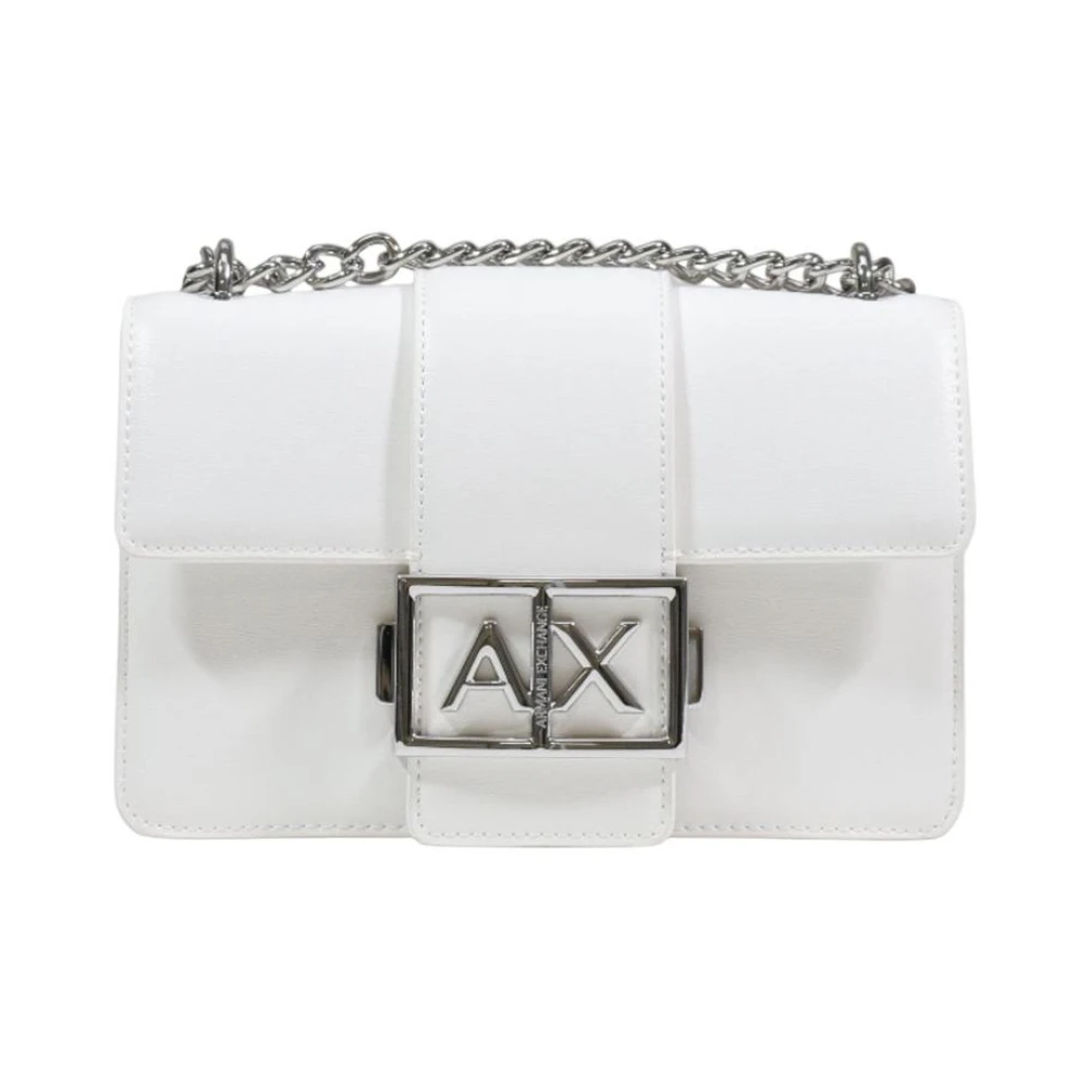 Armani Exchange Vit Axelremsväska Med Elegant Design