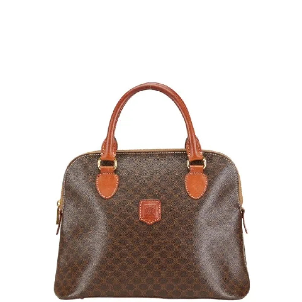 Celine Vintage Pre-owned Canvas handbags Brown Dames