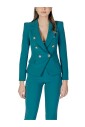 blazer-vert-col-revers-manches-longues