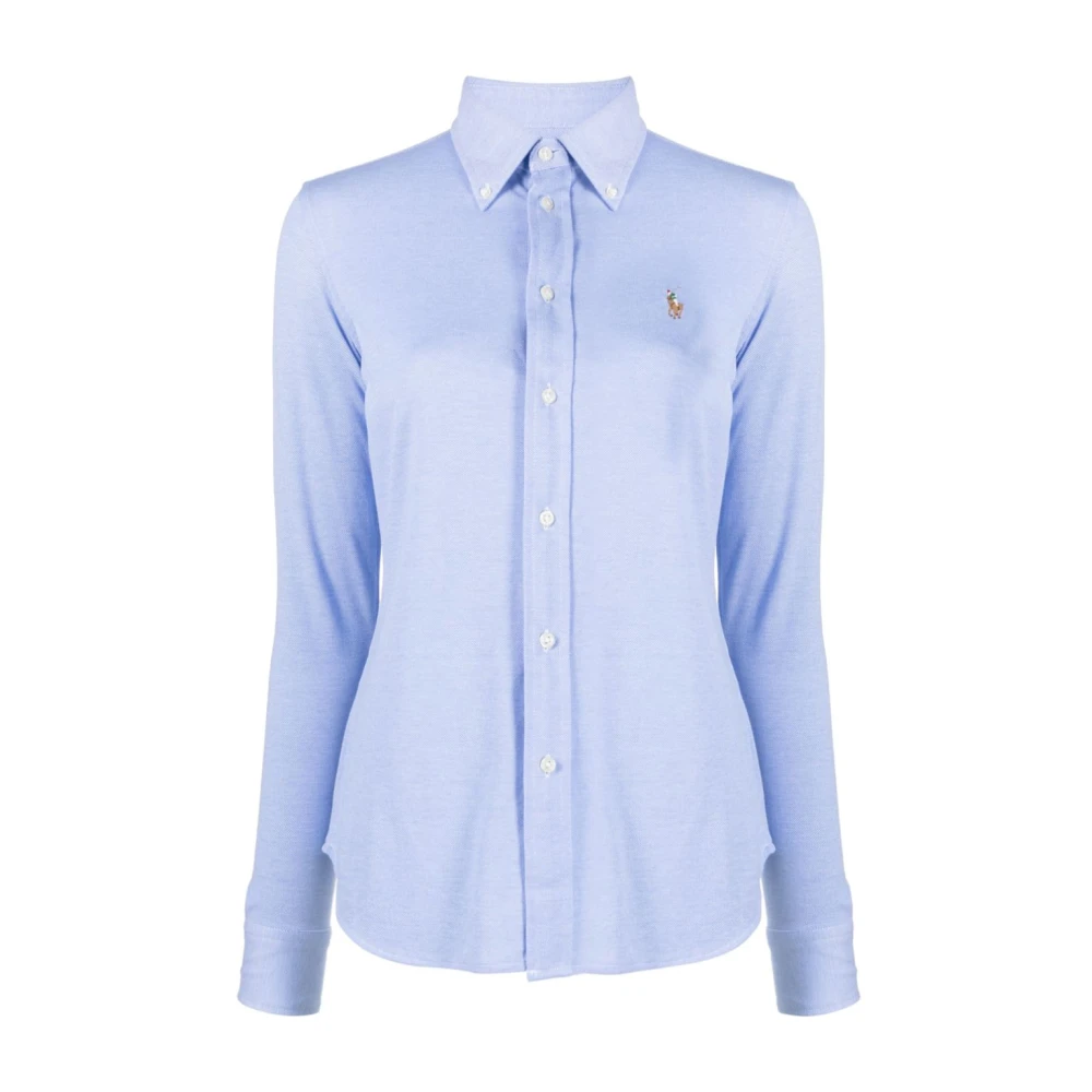 Slim Fit Knit Oxford Shirt - Harbor Island Blue Blå XS