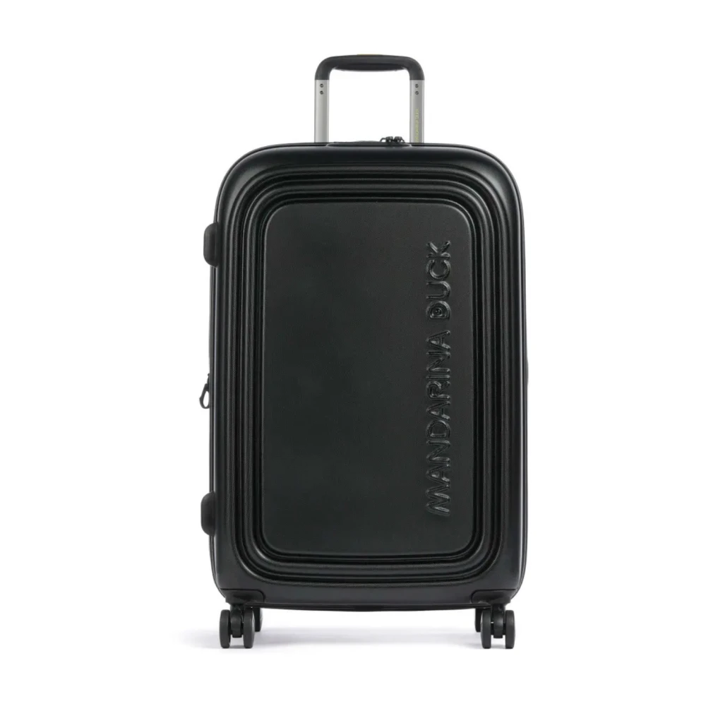 Mandarina Duck Unisex Svart Logoduck+ Medium Expandable Trolley