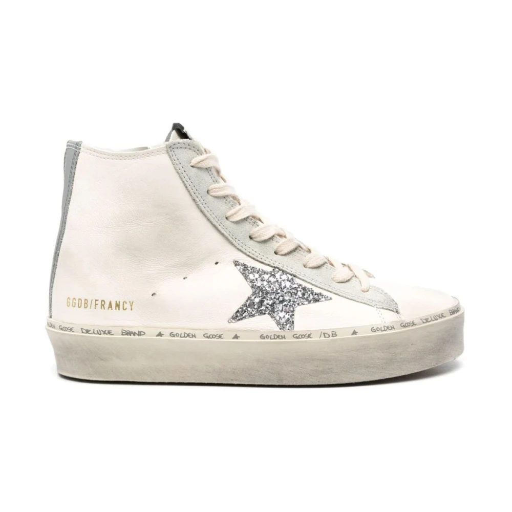 Golden Goose Women's White/Golden Casual Flats Trainers Sneakers