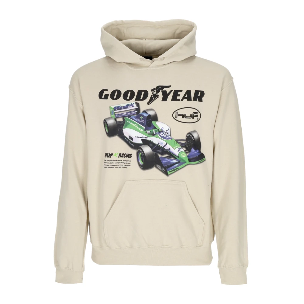 HUF Goodyear Samenwerking Hoodie Natuurlijke Katoenmix Beige Heren