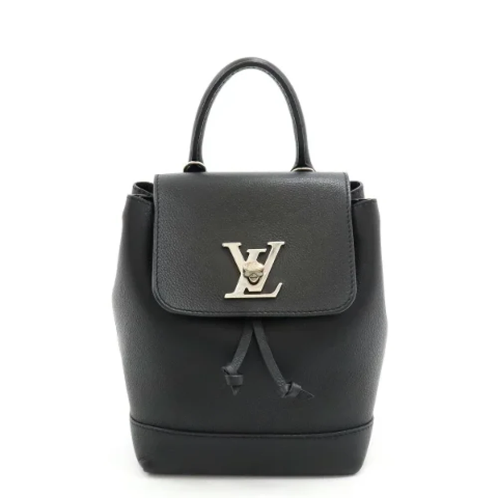 Louis Vuitton Vintage Pre-owned Leather backpacks Black Dames