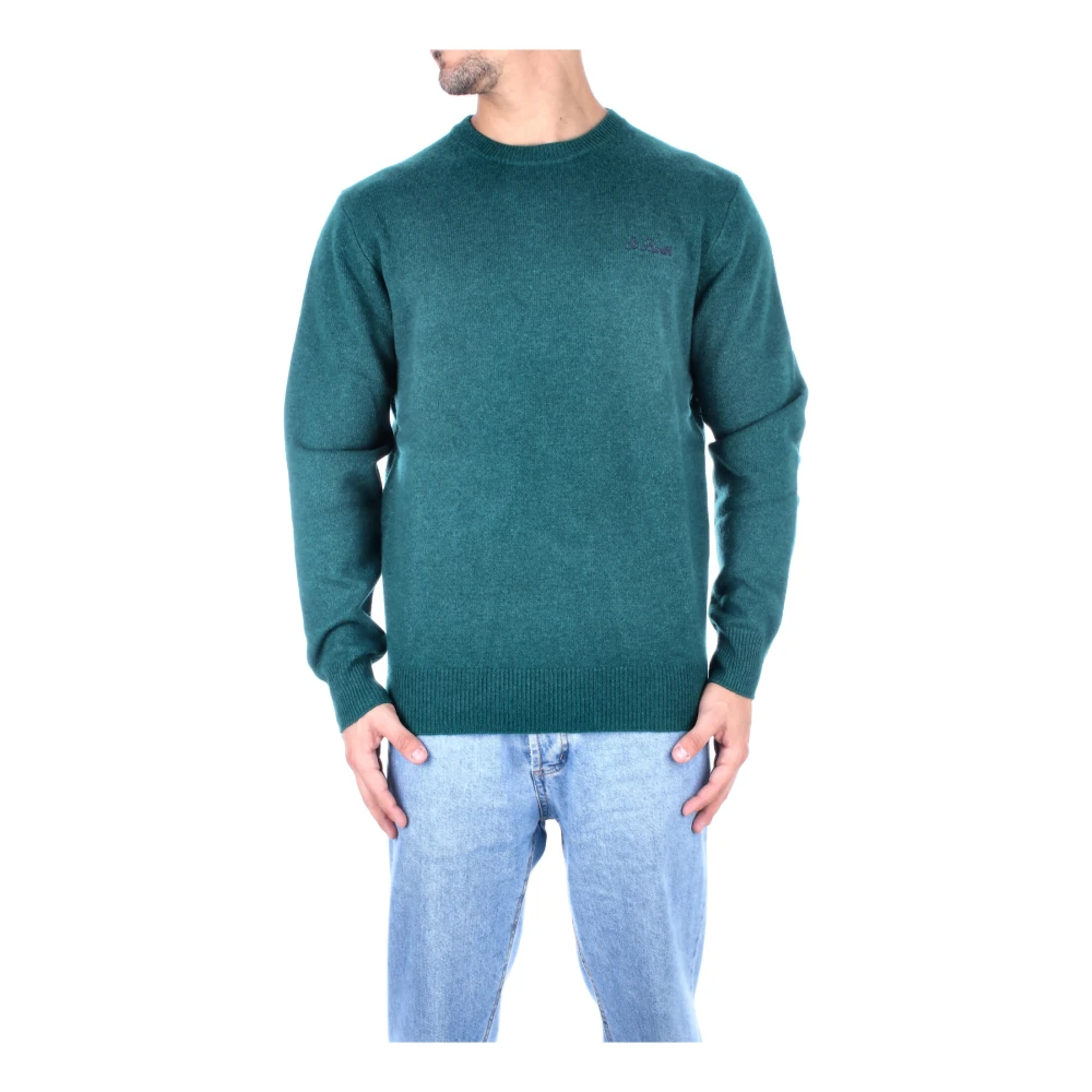 Saint Barth Groene Sweaters met Voorlogo Green Heren