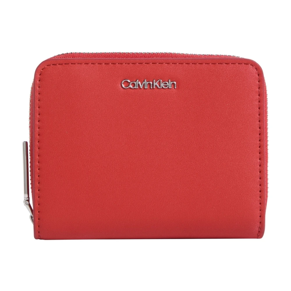 Calvin Klein Women's Red Wallets & Cardholders, One Size, Zip Around Wallet