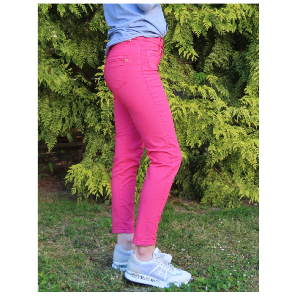 Islow Clara Gestreepte Broek Pink Dames