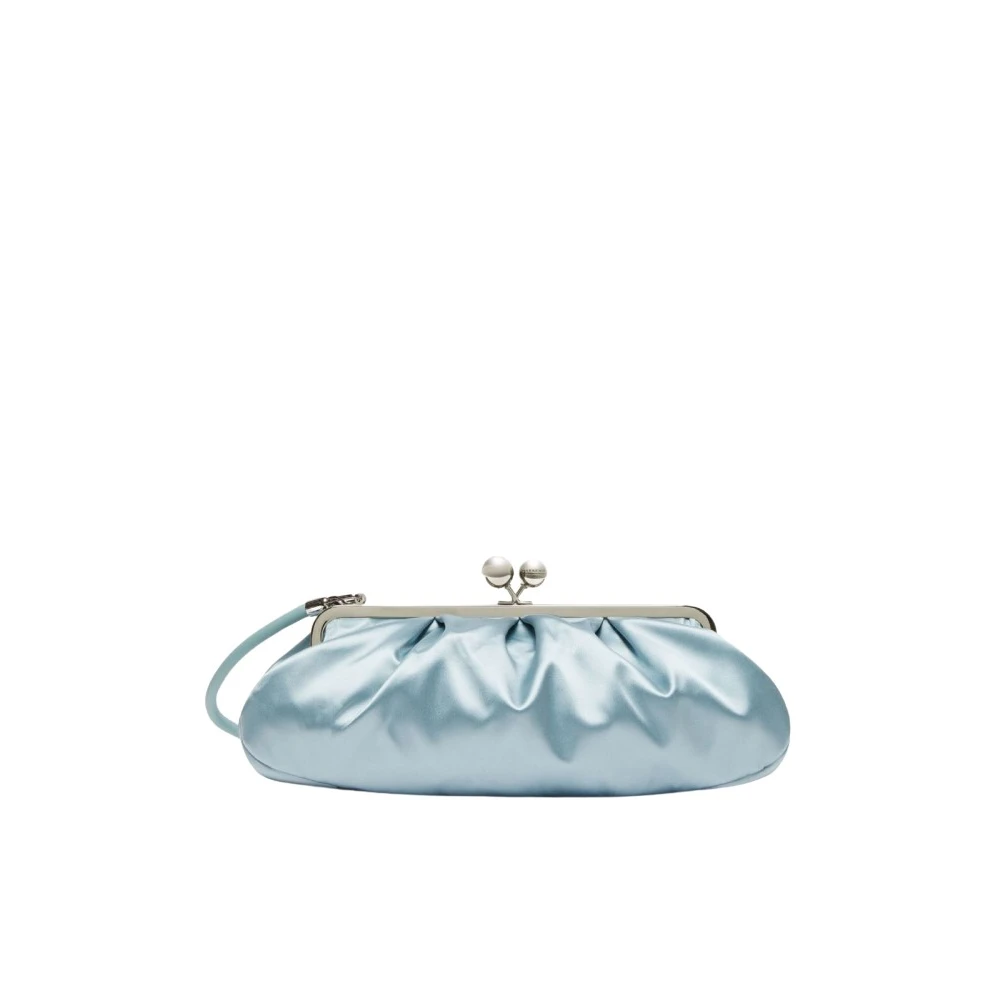 Max Mara Weekend Grote Satijnen Tas Blue Dames
