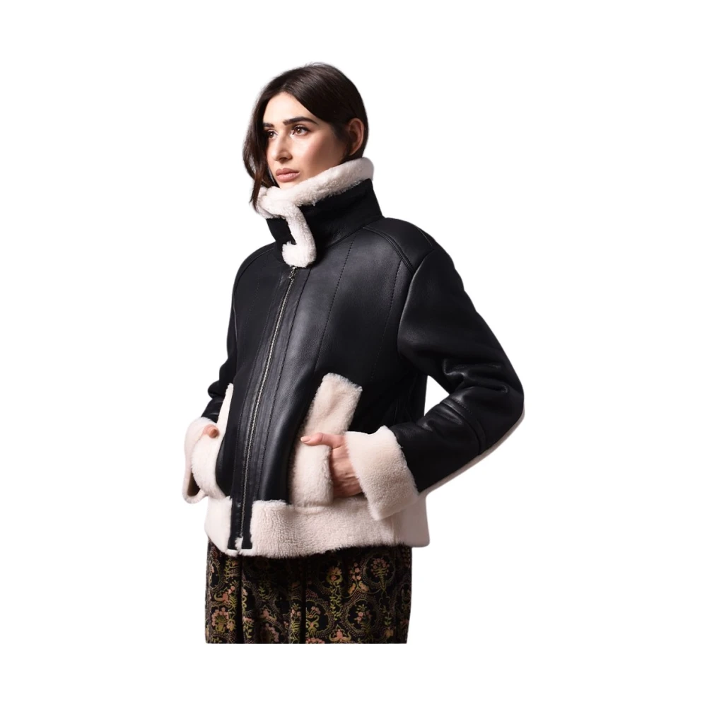 Poche Paris Stijlvolle Jas voor Mannen Black Dames