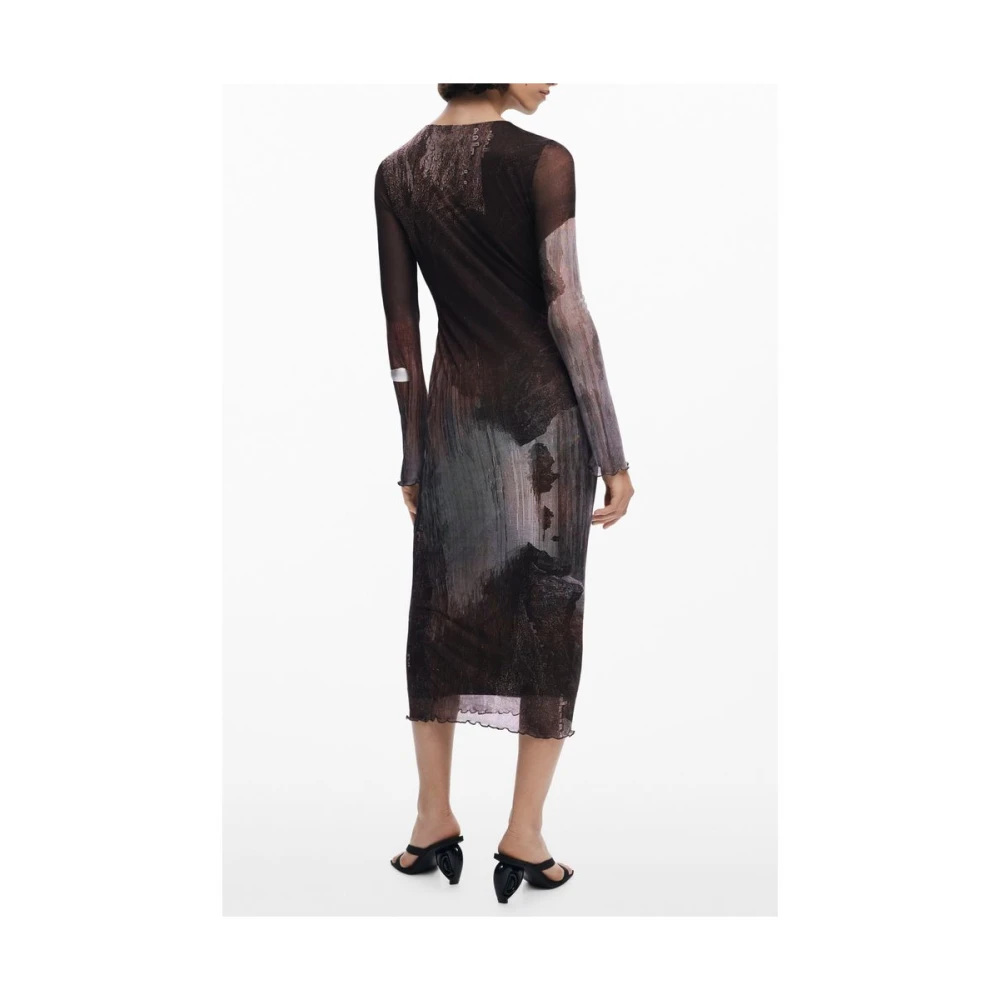 Desigual Marrone Polyester Women Dress - S - Image 2