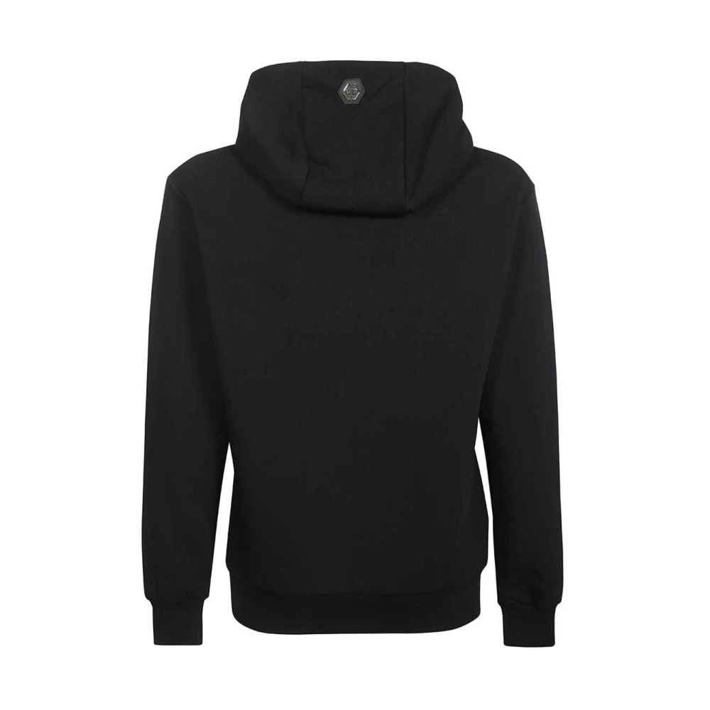 Philipp Plein Maxi Print Katoenen Hoodie Black Heren