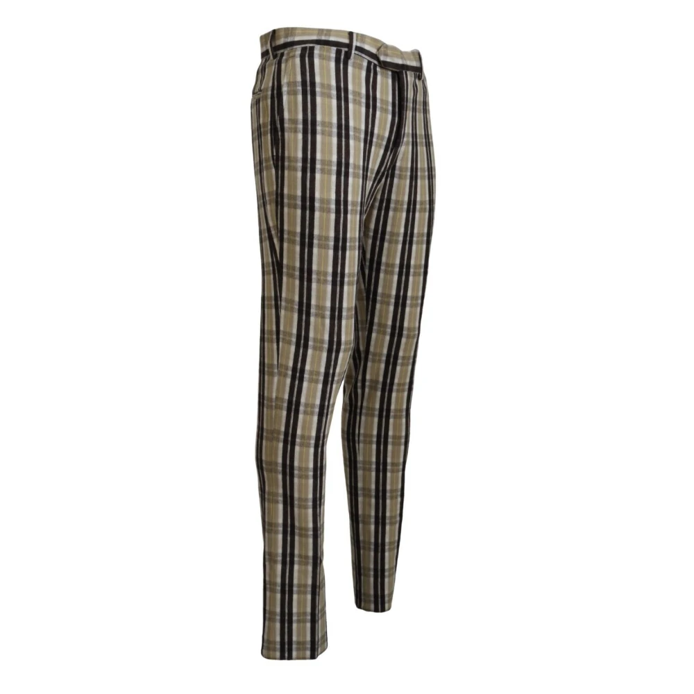 Bencivenga Chique Multicolor Geruite Katoenen Broek Multicolor Heren