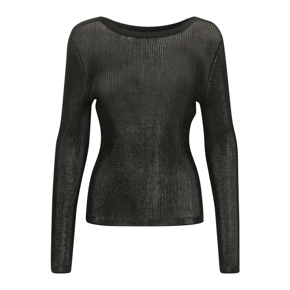 Gestuz Diepe Rug Blouse Zwart Black Dames