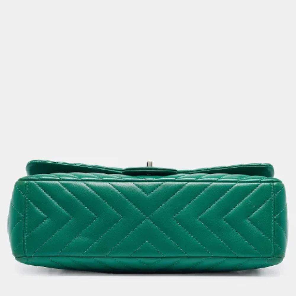 Chanel Vintage Pre-owned Leather shoulder-bags Green Dames