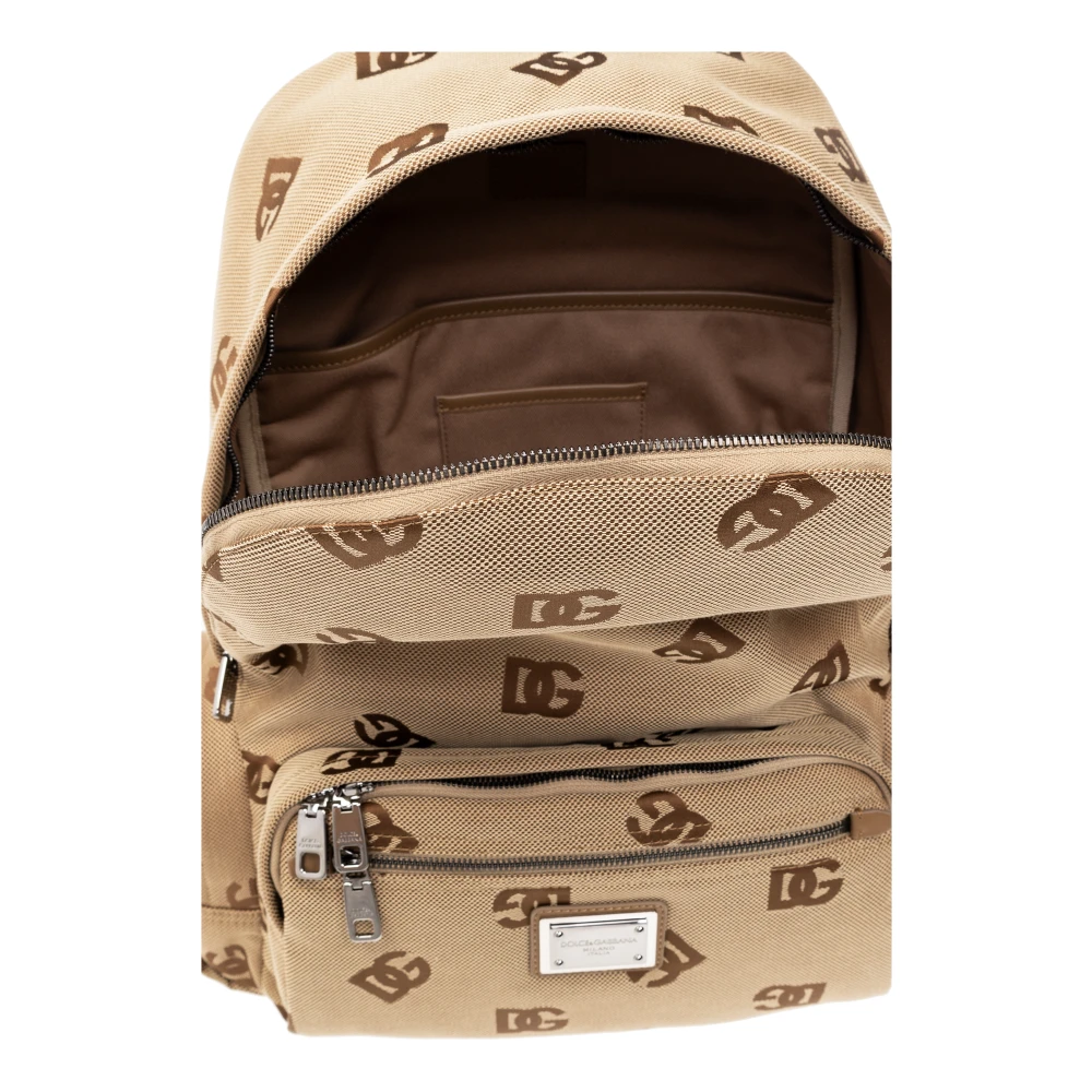 Dolce & Gabbana Monogramrugzak Beige Heren