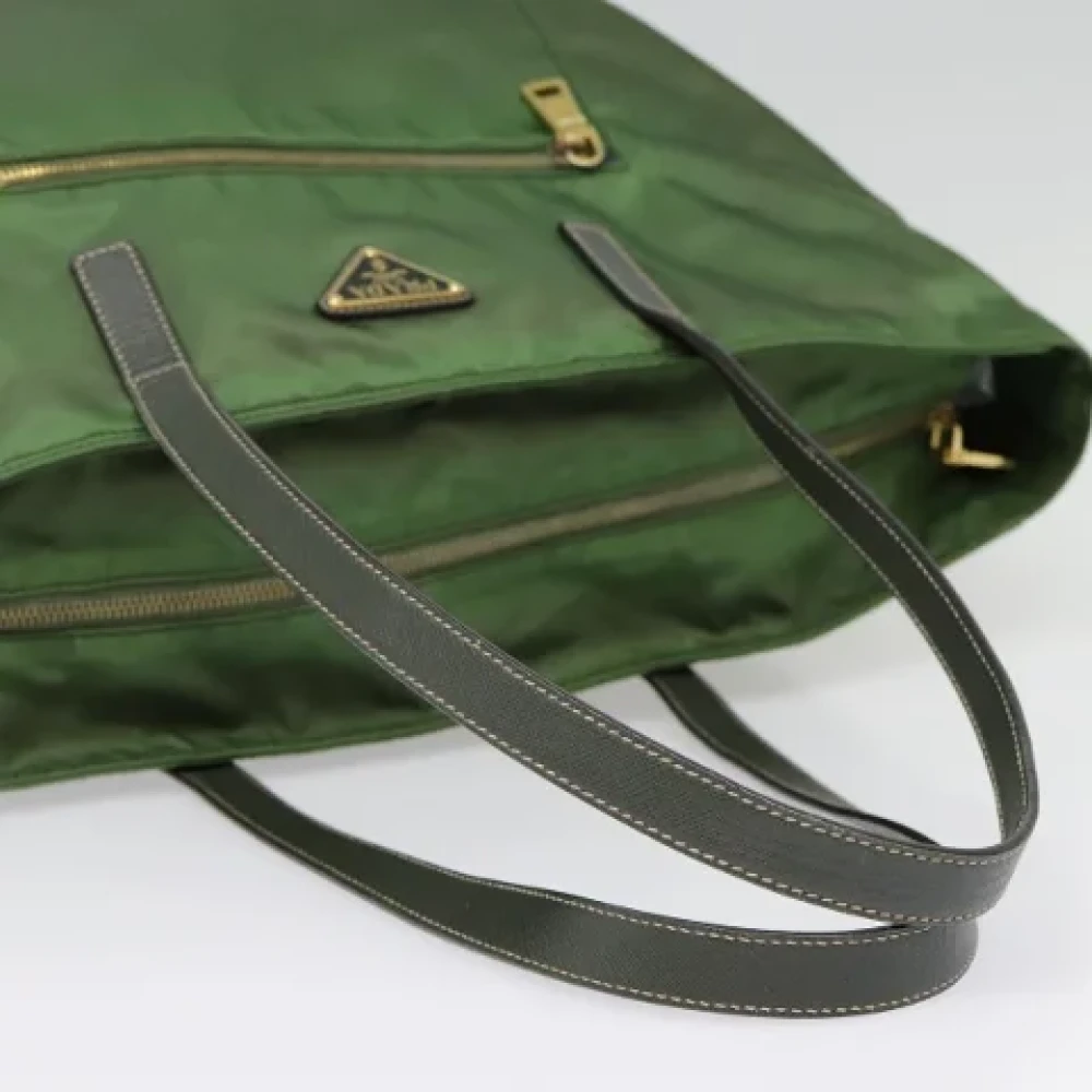 Prada Vintage Pre-owned Nylon prada-bags Green Dames
